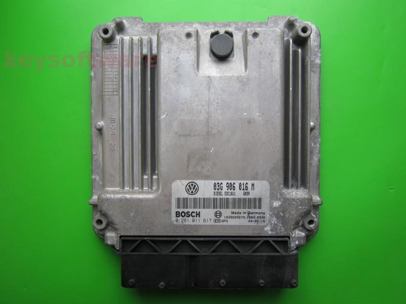 Defecte Ecu VW Golf5 2.0SDI 03G906016M 0281011617 EDC16U1 BDK