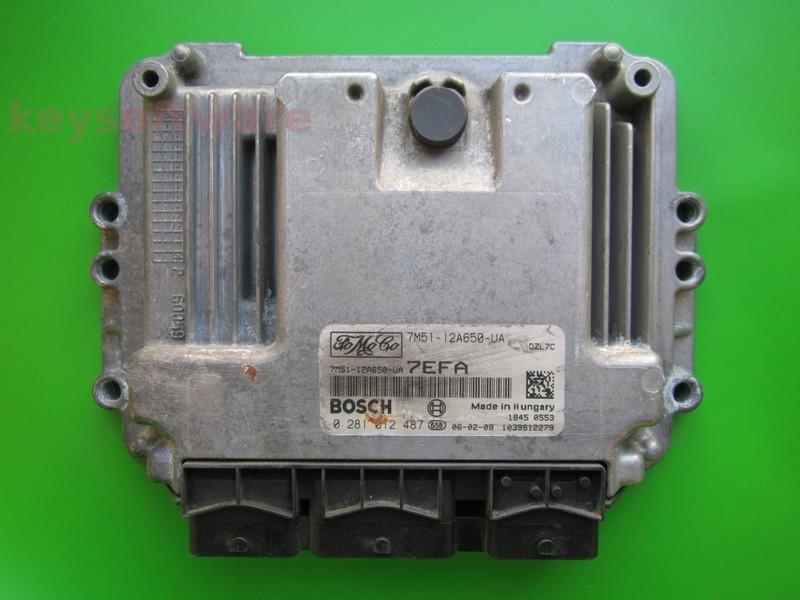 Defecte Ecu Ford Focus 1.6TDCI 7M51-12A650-UA 0281012487 EDC16C3