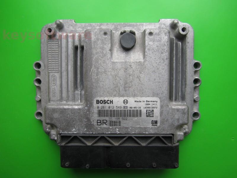 Defecte Ecu Opel Zafira 1.9CDTI 55198922 0281012549 EDC16C9 Z19D