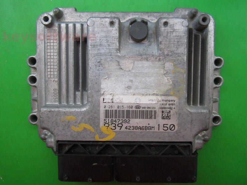 ECU Alfa Romeo 159 1.9JTD 51847392 0281015160 EDC16C39 150CP