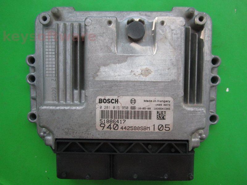 ECU Alfa Romeo Giulietta 1.6JTD 51886417 0281015950 EDC16C39