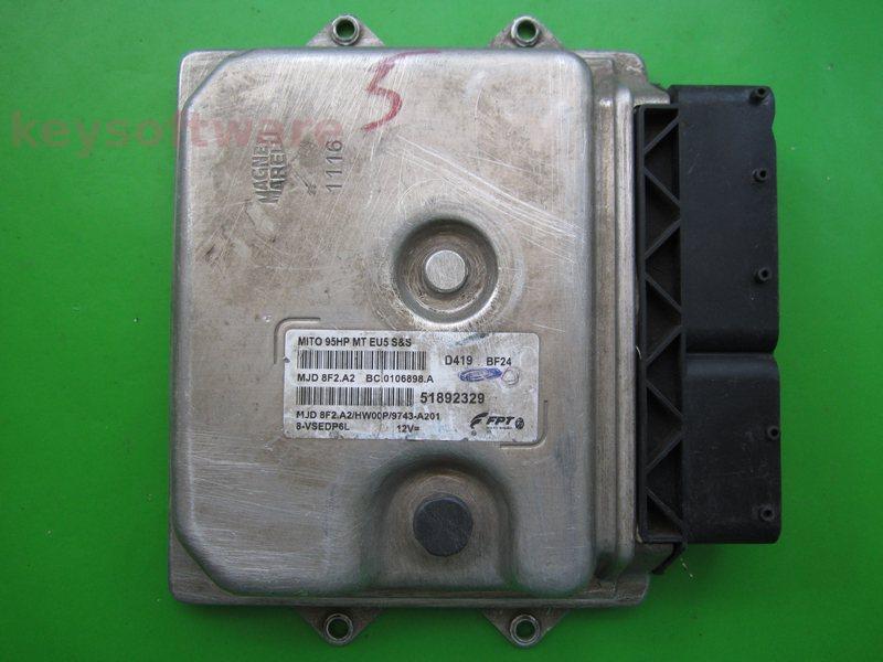 ECU Alfa Romeo Mito 1.3JTD 51892329 8F2.A2 }