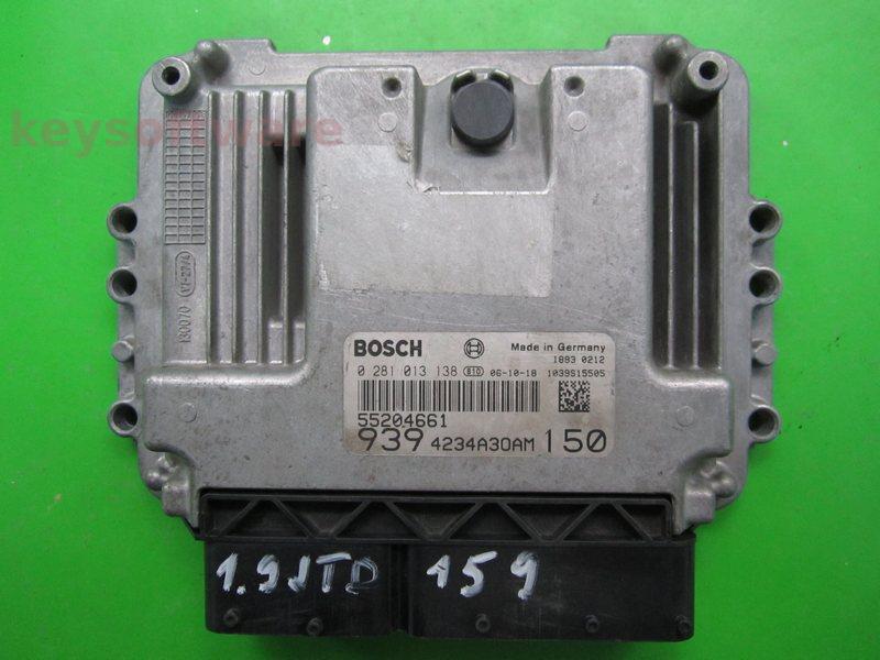 ECU Alfa Romeo 159 1.9JTD 55204661 0281013138 EDC16C39 150CP }