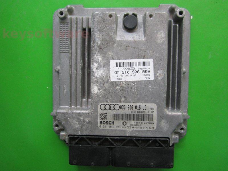 ECU Audi A4 2.0TDI 03G906016JD 0281012654 EDC16U31 BRE H05