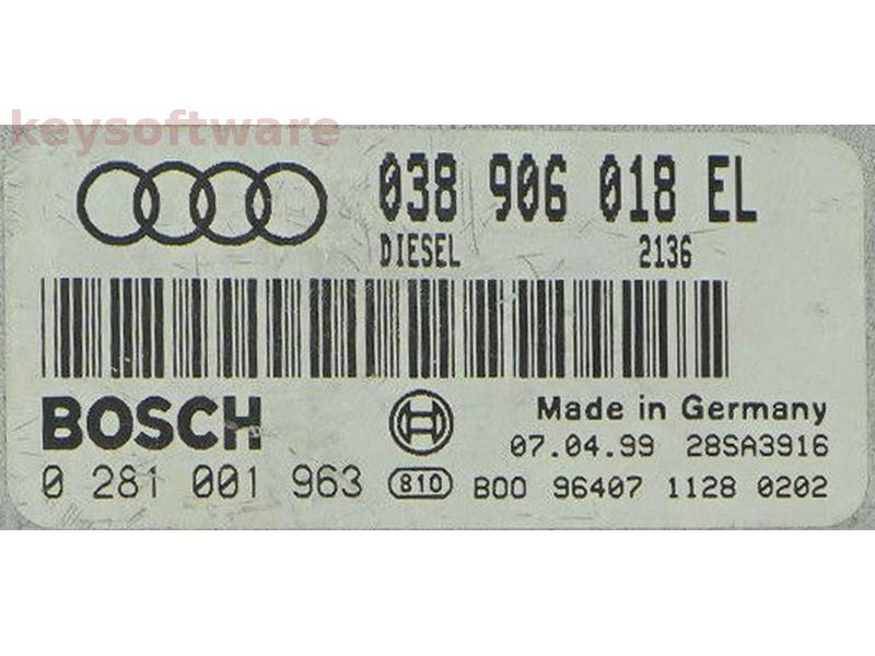 ECU Audi A4 1.9TDI 038906018EL 0281001963 EDC15V AHH {