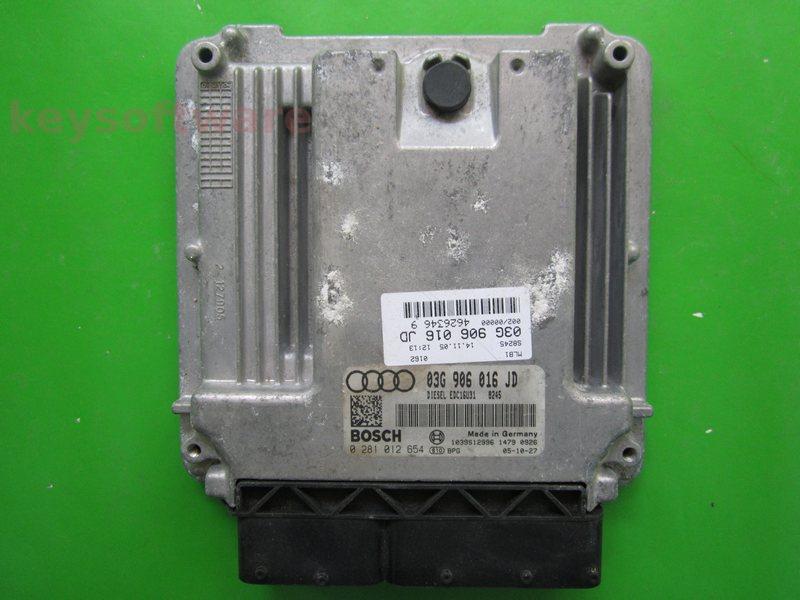 ECU Audi A4 2.0TDI 03G906016JD 0281012654 EDC16U31 BRE