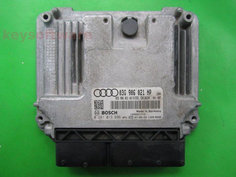 ECU Audi A3 1.9TDI 03G906021NP 0281013896 EDC16U34 H07