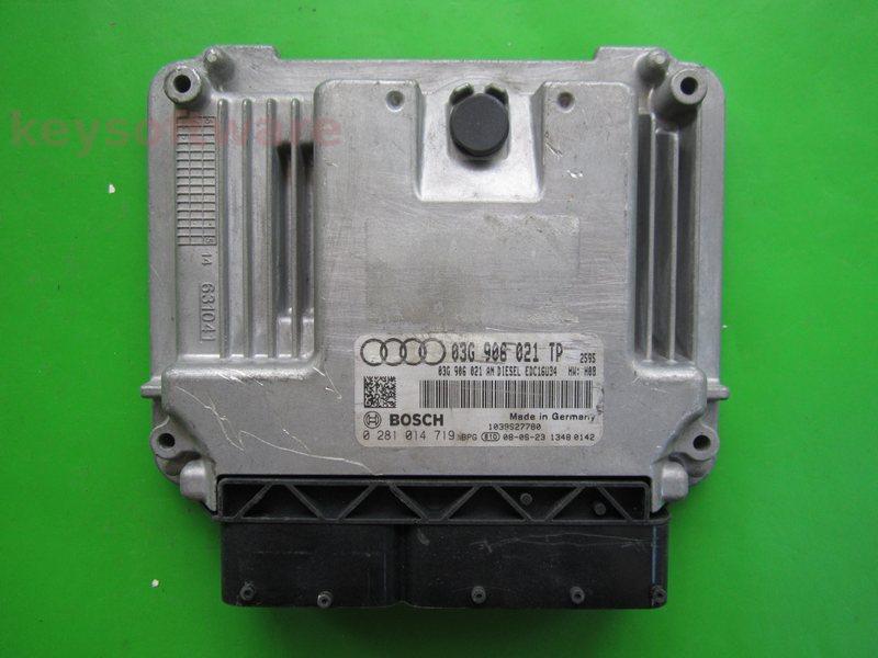 ECU Audi A3 1.9TDI 03G906021TP 0281014719 EDC16U34 H08