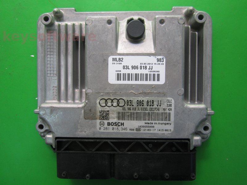 ECU Audi A5 2.0TDI 03L906018JJ 0281018346 EDC17C46 CGLC H24