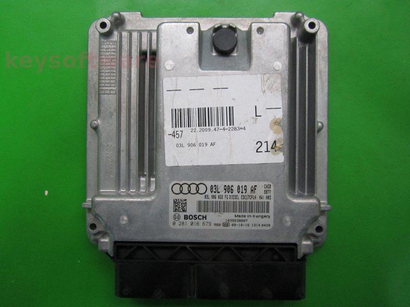 ECU Audi A6 2.0TDI 03L906019AF 0281016679 EDC17CP14 CAGB H03