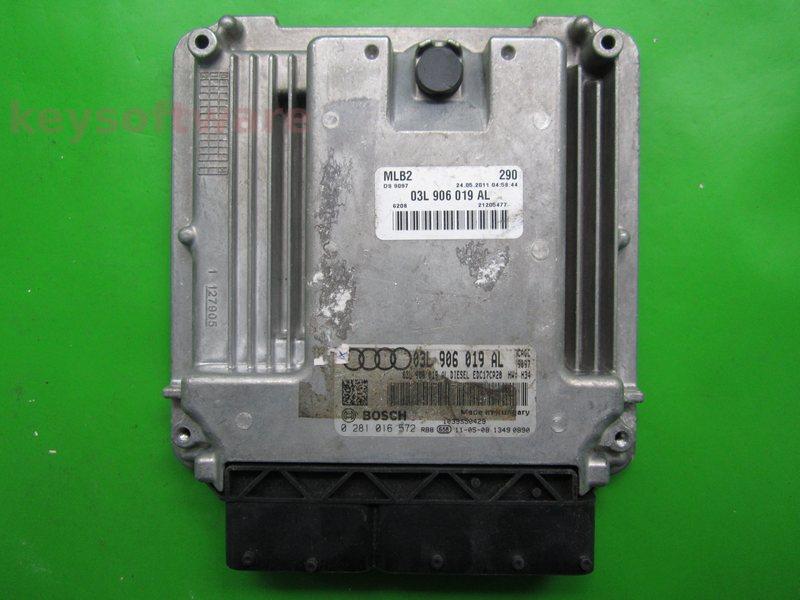 ECU Audi A4 2.0TDI 03L906019AL 0281016572 EDC17CP20 CAGC H34