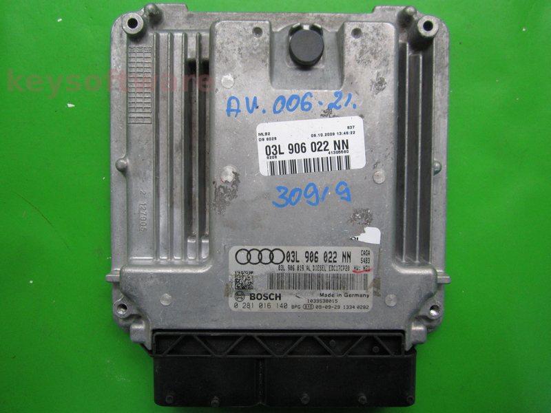 ECU Audi A4 2.0TDI 03L906022NN 0281016140 EDC17CP20 CAGA H21