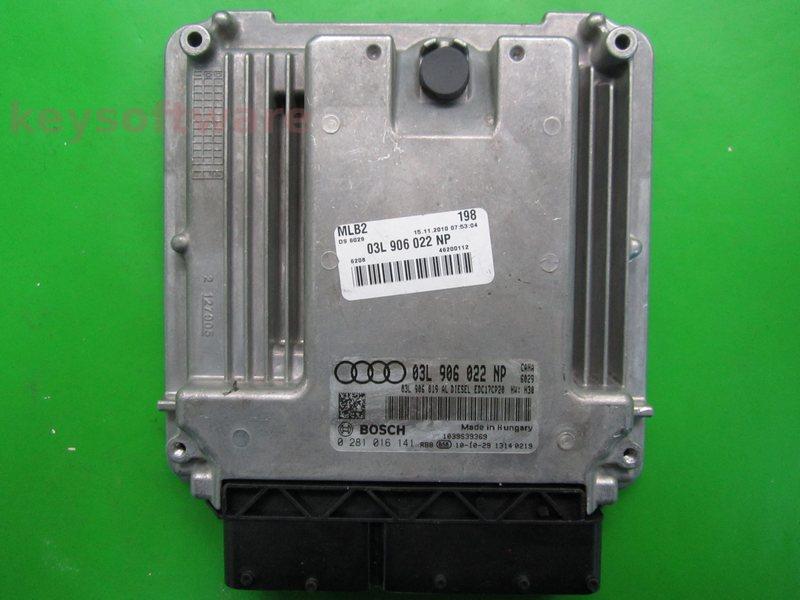 ECU Audi A4 2.0TDI 03L906022NP 0281016141 EDC17CP20 CAHA H30