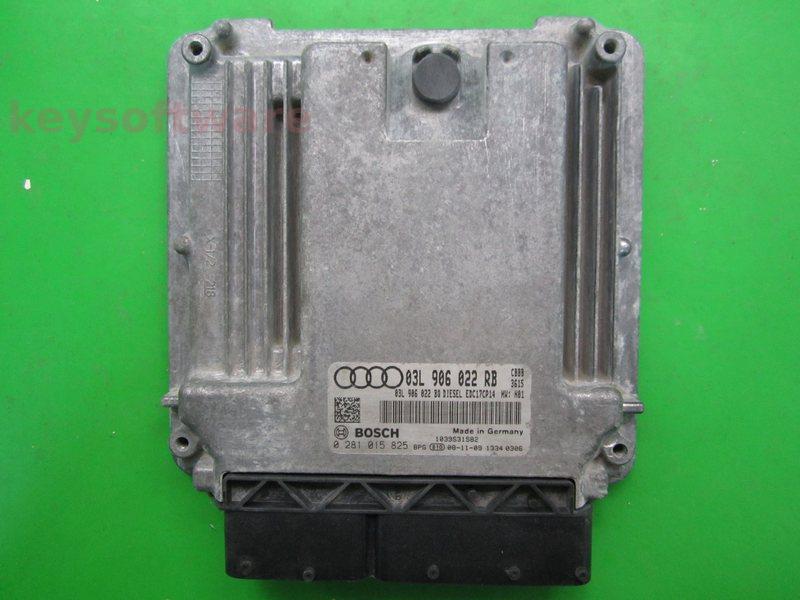 ECU Audi A3 2.0TDI 03L906022RB 0281015825 CBBB H01