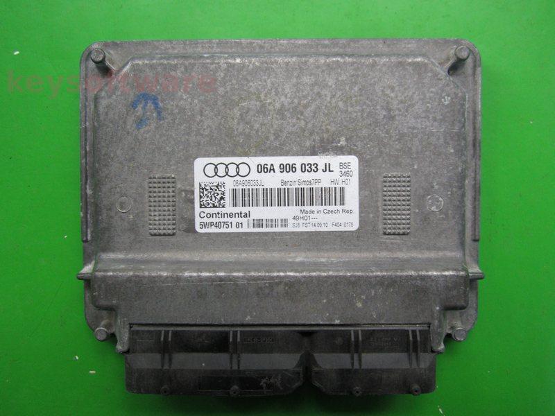 ECU Audi A3 1.6 06A906033JL 5WP40751 SIMOS 7PP BSE }