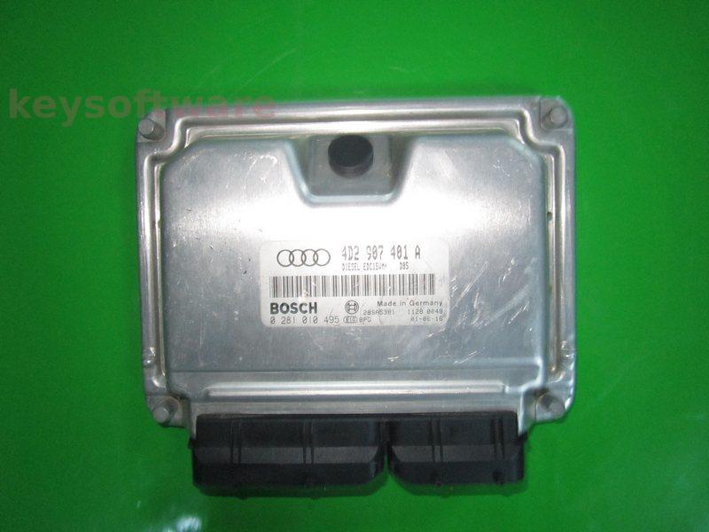 ECU Audi A8 2.5TDI 4D2907401A 0281010495 EDC15VM+