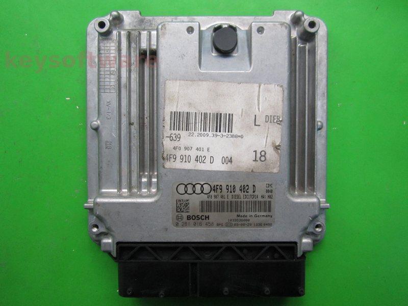 ECU Audi A6 3.0TDI 4F9910402D 0281016458 EDC17CP14 CDYC H03