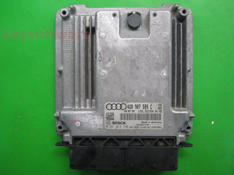 ECU Audi A6 3.0TDI 4G0907589C 0281019739 EDC17CP44 CGQB H25