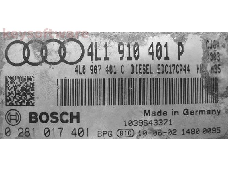 ECU Audi Q7 3.0TDI 4L1910401P 0281017401 EDC17CP44 CJGA H35 {