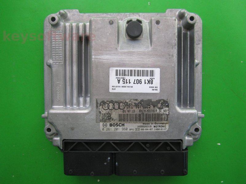 ECU Audi A4 1.8 8K1907115A 0261201960 MED17.5 CABB H07