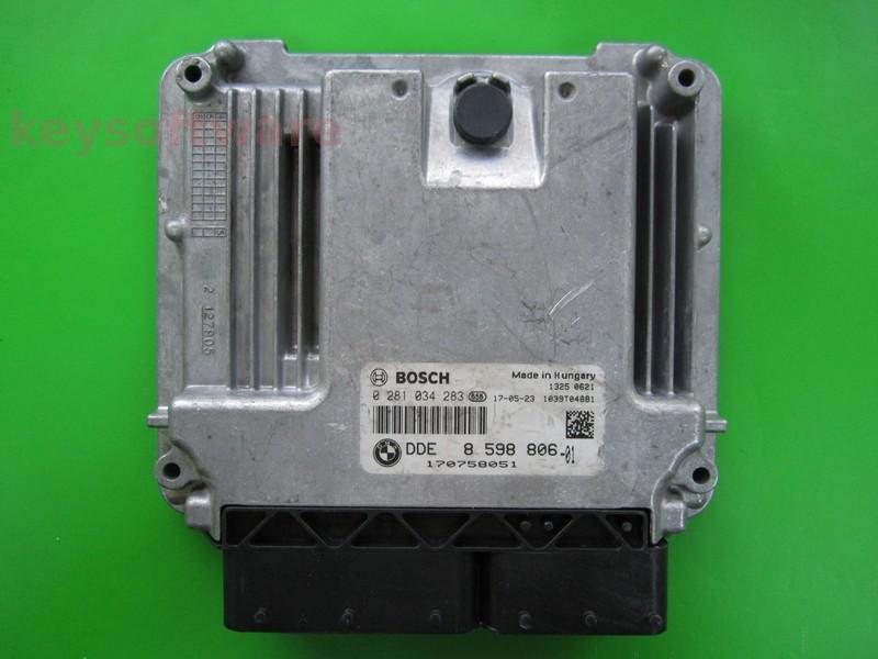 ECU Bmw X3 2.0D DDE8598806 0281034283 EDC17C50 F25