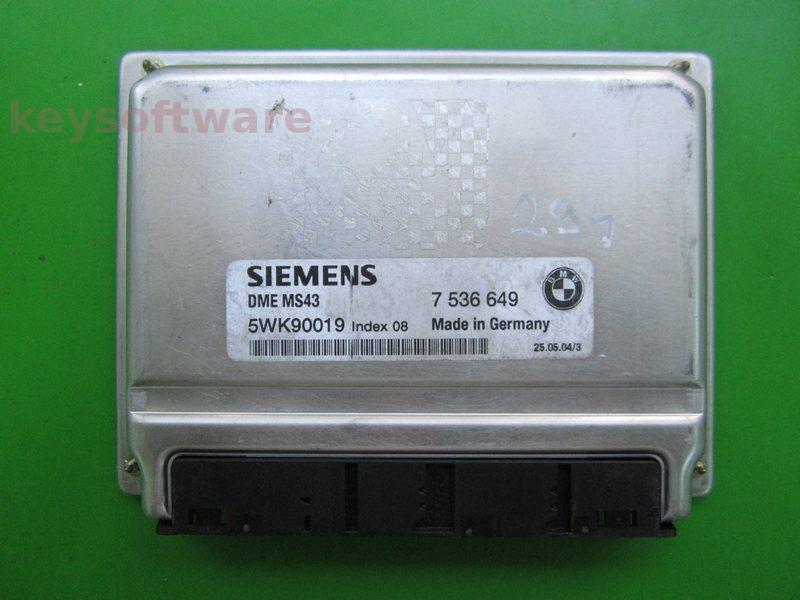 ECU BMW 320 7536649 5WK90019 DME MS43 {