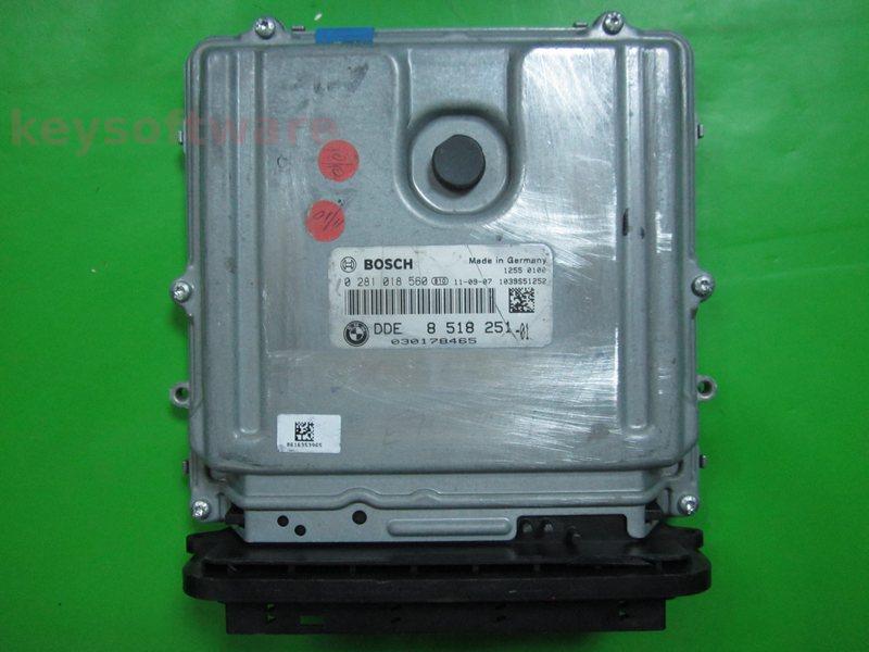 ECU Bmw X5 3.0D DDE8518251 0281018560 EDC17CP45