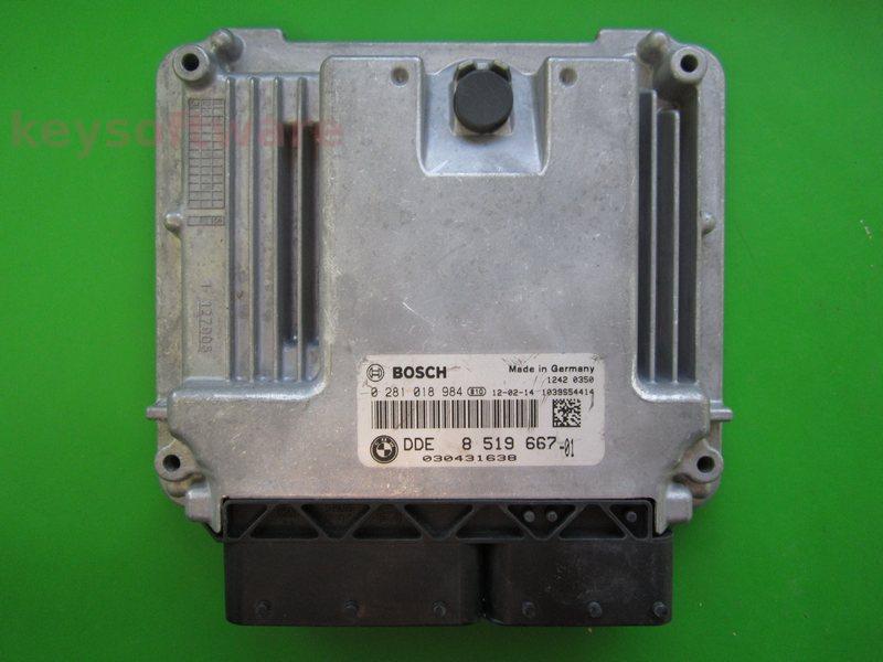 ECU Bmw 316D DDE8519667 0281018984 EDC17C50 E91