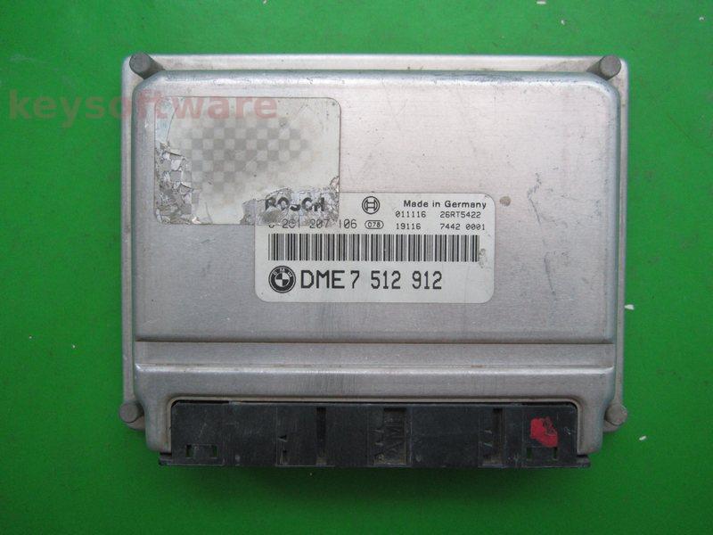 ECU Bmw X5 4.4I DME7512912 0261207106 ME7.2 E53