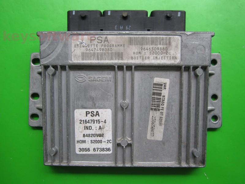 ECU Citroen Xsara 1.4 9647498080 21647915 S2000-2C