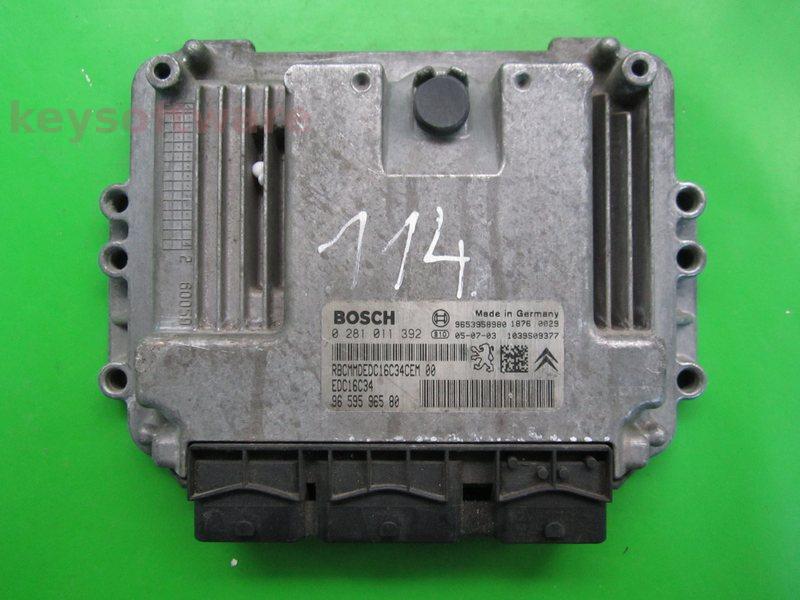 ECU Citroen Xsara Picasso 1.6HDI 9659596580 0281011392 EDC16C34