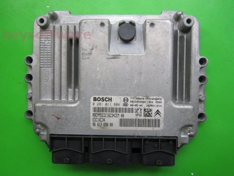 ECU Citroen C3 1.6HDI 9661769080 0281011804 EDC16C34