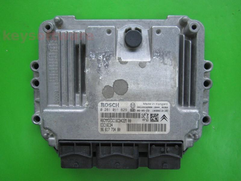 ECU Citroen C4 1.6HDI 9661773480 0281011629 EDC16C34