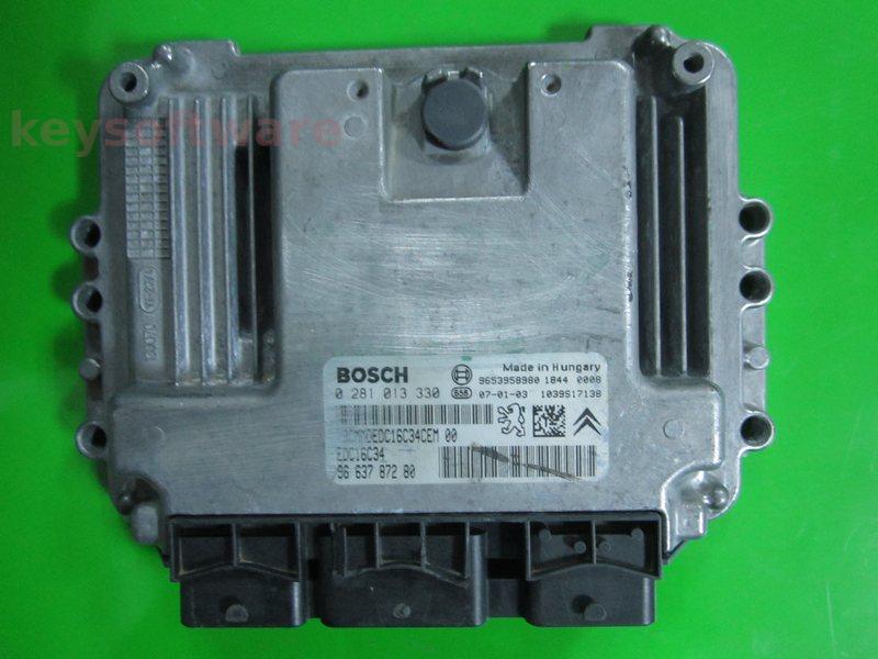 ECU Citroen C4 1.6HDI 9663787280 0281013330 EDC16C34