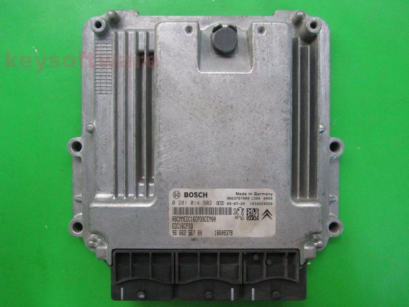 ECU Citroen C-Crosser 2.2HDI 9666256780 0281014902 EDC16CP39