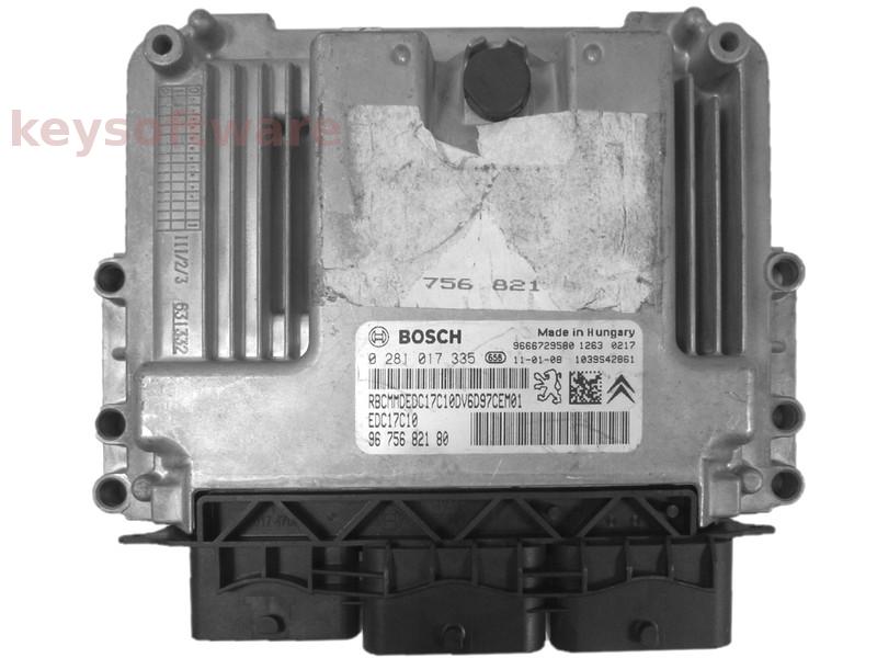 ECU Citroen C4 1.6HDI 9675682180 0281017335 EDC17C10 {