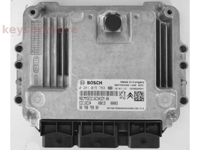 ECU Citroen Nemo 1.4HDI 9678878980 0281015783 EDC16C34 {