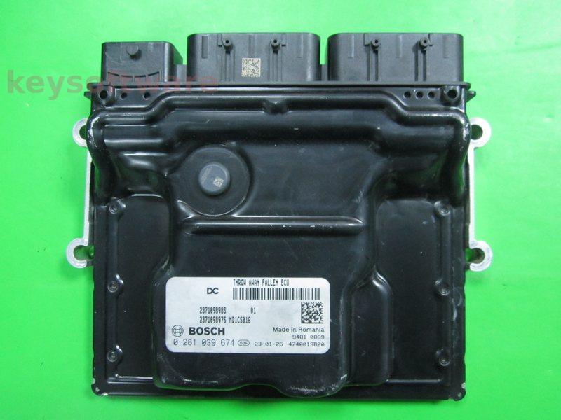 ECU Dacia Duster 1.5DCI 237109898S 0281039674 MD1CS016