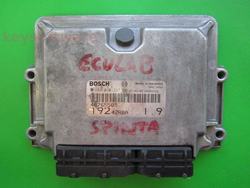 ECU Fiat Stilo 1.9JTD 46765585 0281010337 EDC15C7