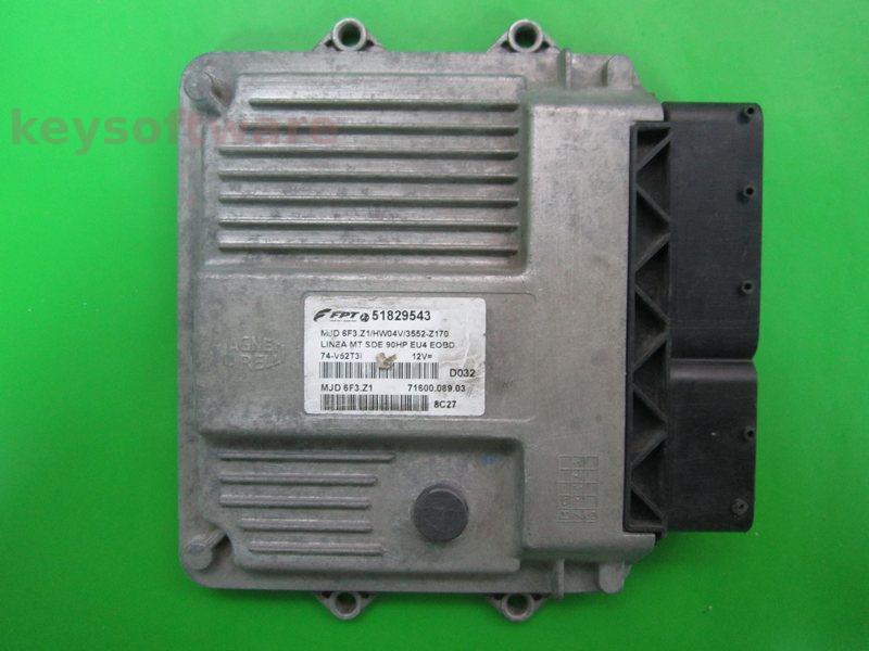 ECU Fiat Linea 1.3JTD 51829543 6F3.Z1