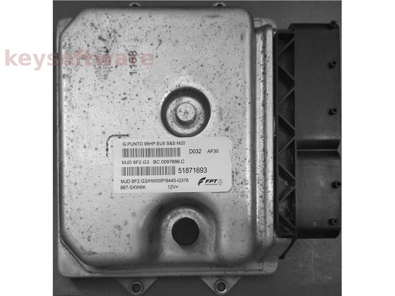 ECU Fiat Grande Punto 1.3JTD 51871693 8F2.G3