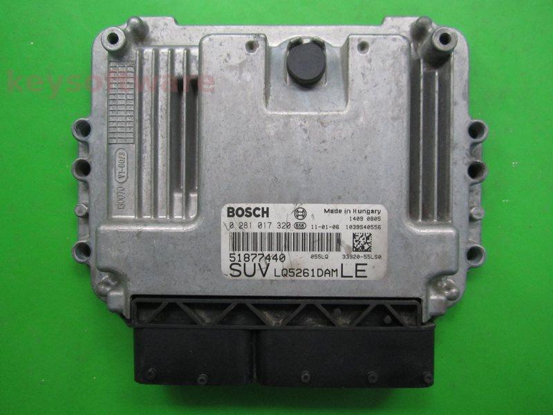 ECU Fiat Sedici 2.0JTD 51877440 0281017320 EDC16C39