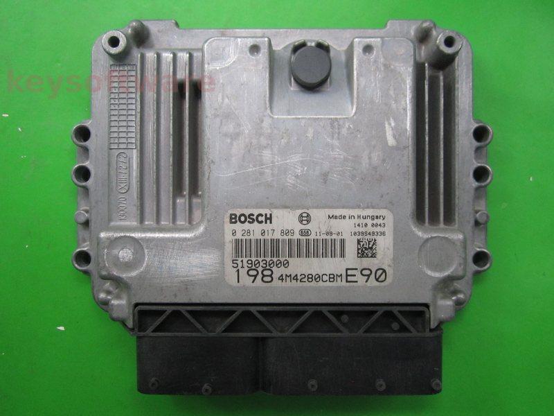 ECU Fiat Bravo 1.6 51903000 0281017809 EDC16C39