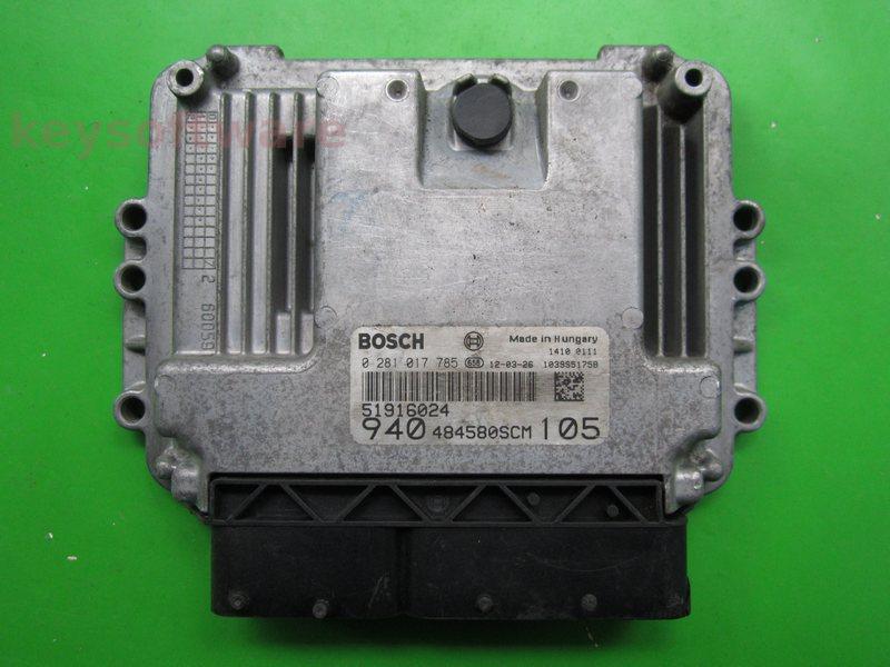 ECU Fiat Grande Punto 1.6JTD 51916024 0281017785 EDC16C39