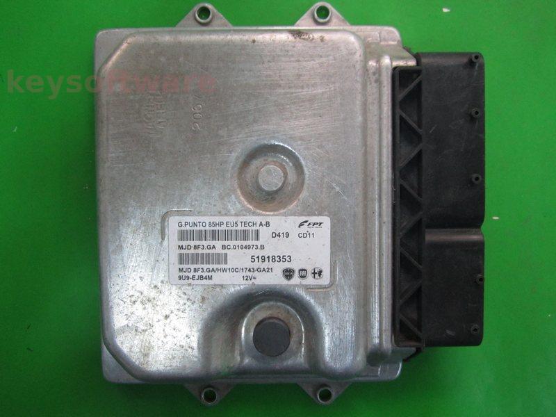 ECU Fiat Grande Punto 1.3JTD 51918353 8F3.GA