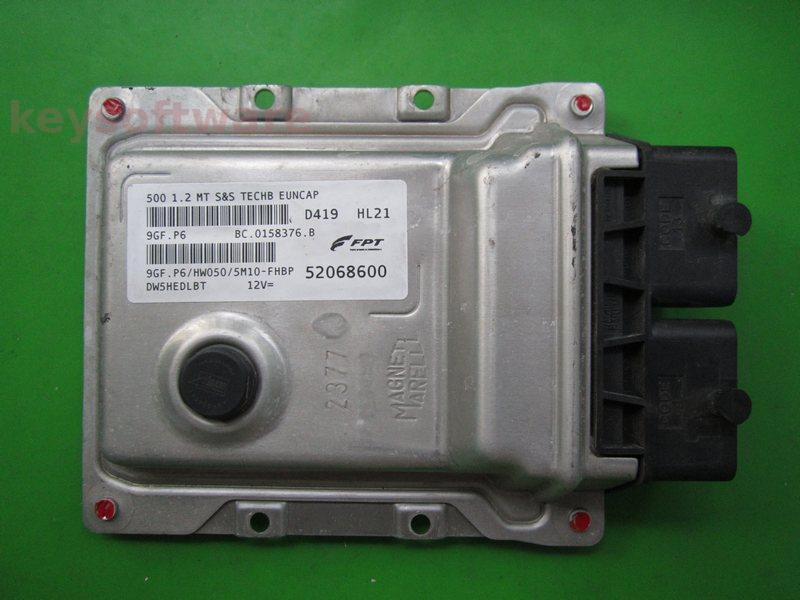 ECU Fiat 500 1.2 52068600 9GF.P6