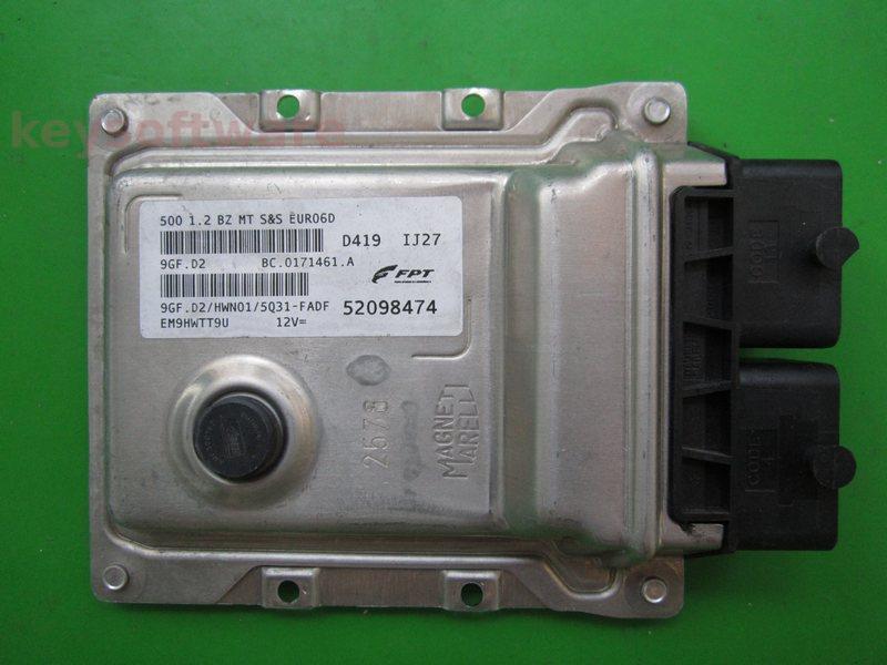 ECU Fiat 500 1.2 52098474 9GF.D2 Euro6D {