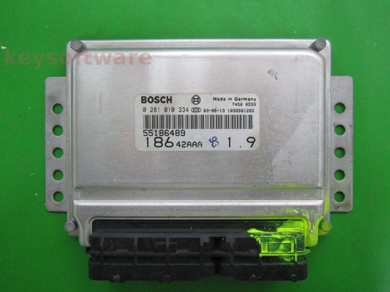 ECU Fiat Multipla 1.9JTD 55186489 0281010334 EDC15C7