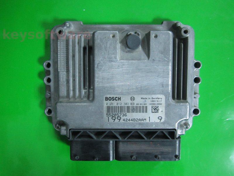 ECU Fiat Grande Punto 1.9JTD 55205736 0281012303 EDC16C39