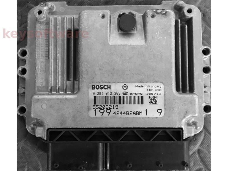 ECU Fiat Grande Punto 1.9JTD 55206219 0281012303 EDC16C39